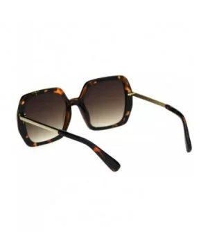 Womens Thick Plastic Rectangle Butterfly Chic Sunglasses P30280 - Tortoise Brown - CK18R3ISEQA $9.44 Butterfly