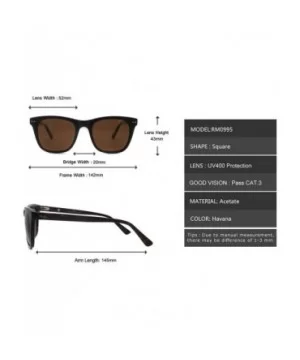 Men women fashion eyewear with UV protective polarized lens acetate sunglasses - Havana - CX1966M0GXZ $17.64 Aviator