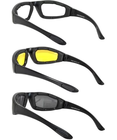 Protective Polycarbonate Motorcycle Riding Goggle Glasses 3 Pack Set - .3 Mix Pack - C618QRE430T $7.64 Goggle