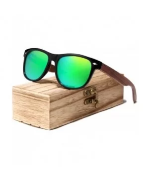 Black Walnut Sunglasses Wood Polarized Sunglasses Men UV Protection Eyewear with Wood Box - Green Walnut Wood - CM194OS05W8 $...