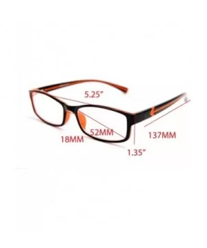 Double Injection Lightweight Reading Glasses Free Case - Black Orange 2 Tone - CP12N6HH7RL $18.60 Rectangular