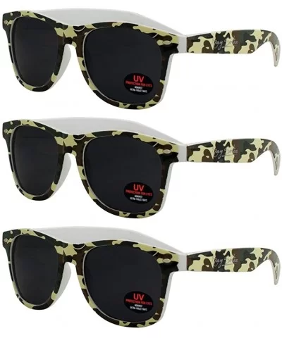 Sunglasses for Men- Women & Kids by Ray Solée- 3 Pack of Tinted Lenses with UVA & UVB Protection - Camo - C718E4AYM0T $7.22 Wrap