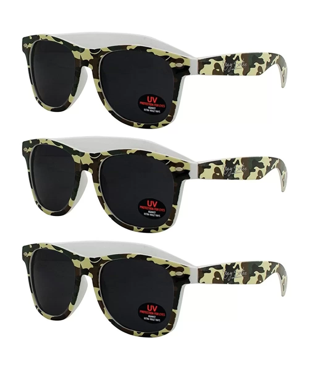 Sunglasses for Men- Women & Kids by Ray Solée- 3 Pack of Tinted Lenses with UVA & UVB Protection - Camo - C718E4AYM0T $7.22 Wrap