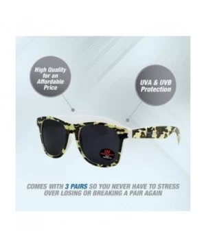 Sunglasses for Men- Women & Kids by Ray Solée- 3 Pack of Tinted Lenses with UVA & UVB Protection - Camo - C718E4AYM0T $7.22 Wrap