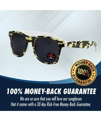 Sunglasses for Men- Women & Kids by Ray Solée- 3 Pack of Tinted Lenses with UVA & UVB Protection - Camo - C718E4AYM0T $7.22 Wrap