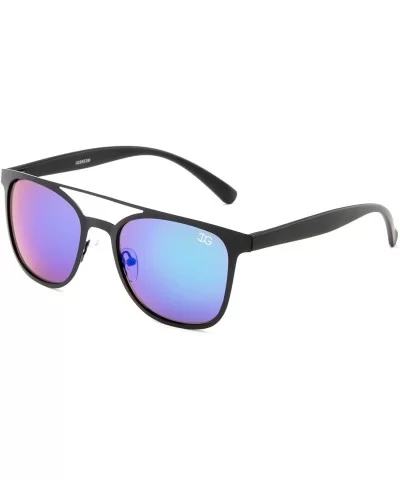 "Wallace" Squared Bar Design Unique Fashion Sunglasses - Black/Green - CP12N9G4A14 $6.22 Aviator