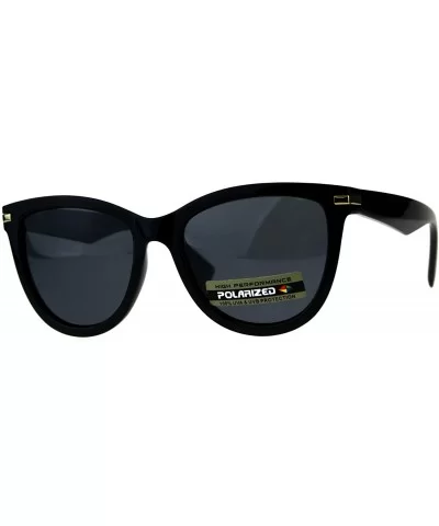 Polarized Lens Sunglasses Womens Classic Butterfly Frame UV 400 - Black - CZ18E7HW57D $8.43 Butterfly