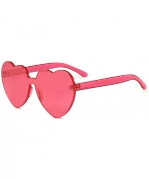 Heart Sunglasses-Protect Eyes Women Love Rimless Frame Anti-UV Lens Color Sun Glasses Light & Comfortable - C5199XZREI3 $3.41...