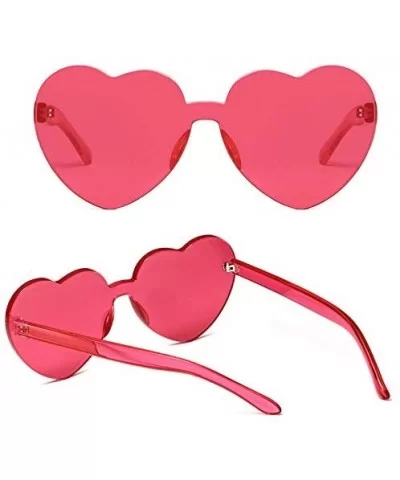 Heart Sunglasses-Protect Eyes Women Love Rimless Frame Anti-UV Lens Color Sun Glasses Light & Comfortable - C5199XZREI3 $3.41...