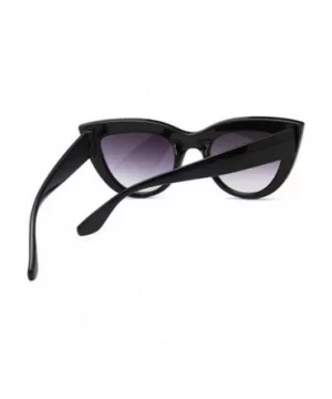 Retro Plastic Frame Cat Eye Sunglasses Women Ladies Fashion Brand Designer C9 - C9 - CI18YQUGUE3 $5.86 Oversized