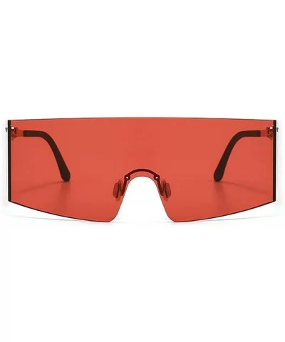 2020 fashion square large frame windproof male retro brand designer sunglasses female 8818 - Red - CM19999XCHW $8.86 Square