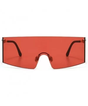 2020 fashion square large frame windproof male retro brand designer sunglasses female 8818 - Red - CM19999XCHW $8.86 Square