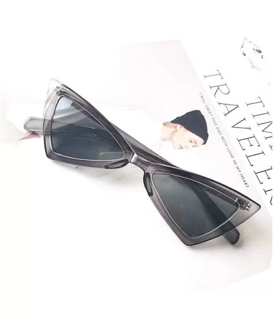 Small Triangle Cat Eye Sunglasses Women Fashion Vintage Eyeglasses Fe2018 Stylish Sun Glasses UV400 Goggles - CX199CEZRTL $27...