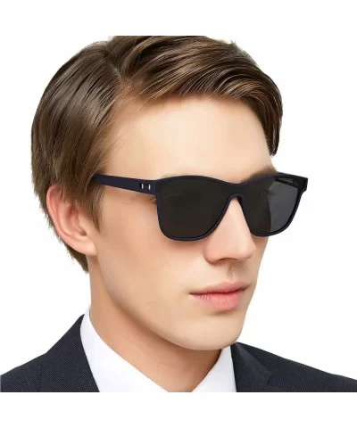 Polarized Sunglasses for Men UV Protection Square Frame for Driving Fishing - White - CC18WSNN8AK $13.48 Oversized