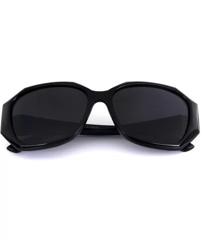 Women Sunglasses - Polarized Oversized with Rhinestone Classic Fashion PC Frame Black LSP6240 - CN17Y0I7GU8 $10.69 Oversized