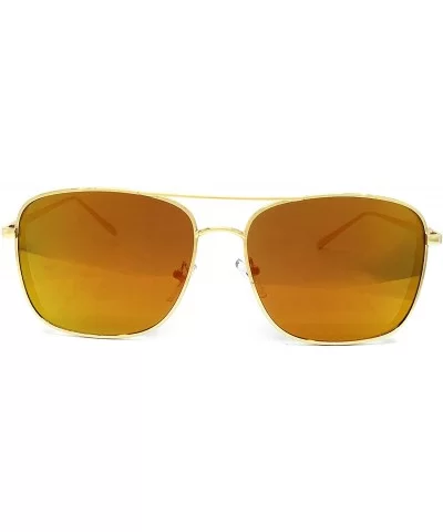 549 Premium Oversize XXL Women Man Brand Designer Style Mirrored Fashion Aviator Sunglasses - Orange - C118GZA8EQ4 $14.58 Avi...