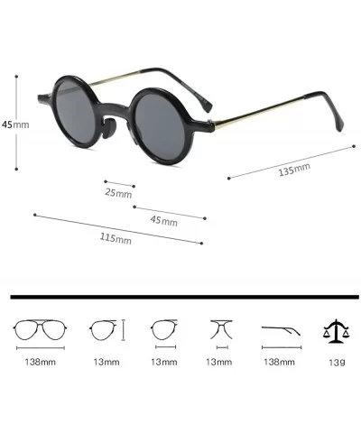 Small Sunglalsses Round for Men Women Hippie John Lennon Keyhole Circular Frame - White - CL18TG59Z5S $12.77 Semi-rimless