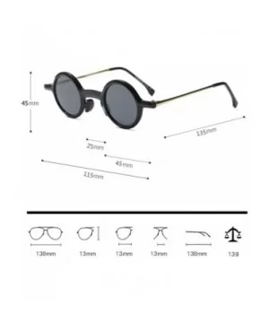 Small Sunglalsses Round for Men Women Hippie John Lennon Keyhole Circular Frame - White - CL18TG59Z5S $12.77 Semi-rimless