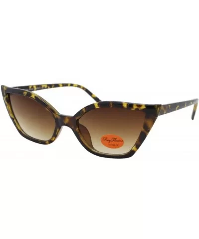 Square Pointy Cat Eye Sunglasses - Totoiseshell/Brown Lens - CP197XO3QO8 $11.91 Square