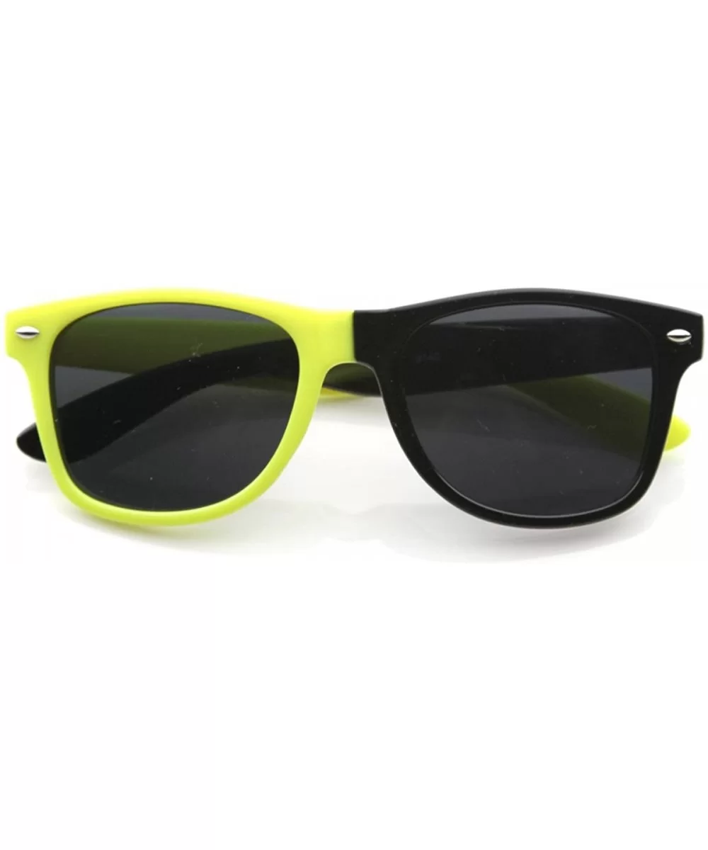 Half and Half Color Horn Rimmed Sunglasses Party Rock LMFAO Bud Basketball Commercial (Yellow-Black) - C711988CPX7 $5.44 Wayf...