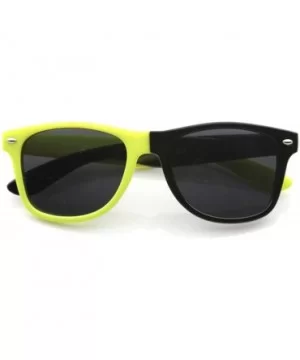 Half and Half Color Horn Rimmed Sunglasses Party Rock LMFAO Bud Basketball Commercial (Yellow-Black) - C711988CPX7 $5.44 Wayf...