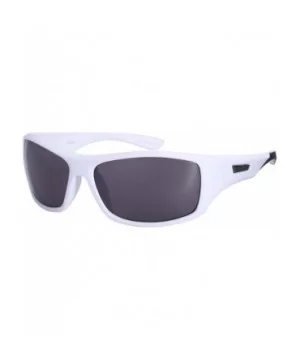 Sports Sunglasses with Flash Mirror Lens 5700056SF-FM - White - CU1256WQ3HR $7.29 Sport