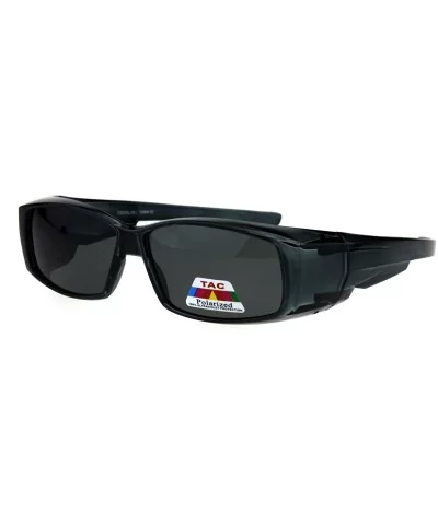 Polarized 53mm Translucent Plastic Narrow Rectangular Fit Over Sunglasses - Grey - CR18GTZ90OK $7.77 Rectangular