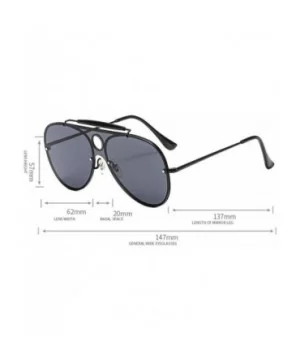 Oversize Sunglasses Reflective Glasses - Blakc&grey - CG192ZHXLEH $12.37 Oversized