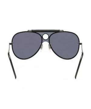 Oversize Sunglasses Reflective Glasses - Blakc&grey - CG192ZHXLEH $12.37 Oversized