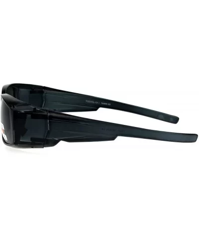 Polarized 53mm Translucent Plastic Narrow Rectangular Fit Over Sunglasses - Grey - CR18GTZ90OK $7.77 Rectangular