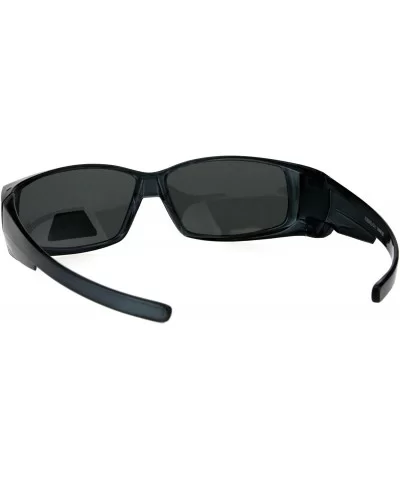 Polarized 53mm Translucent Plastic Narrow Rectangular Fit Over Sunglasses - Grey - CR18GTZ90OK $7.77 Rectangular