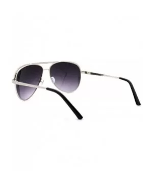 Rhinestone Top Aviator Sunglasses Womens Fashion Eyewear UV 400 - Silver - CE1896NZWTO $8.23 Aviator