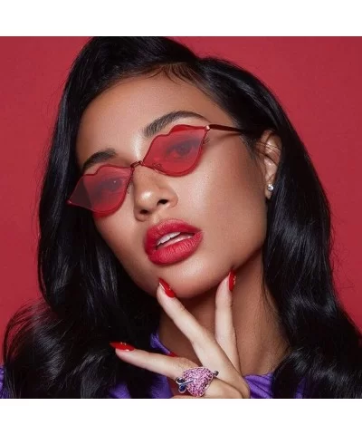 2020 Cute Sexy Ladies Lips Sunglasses Women Metal Frame Fashion Vintage Sun Glasses Female UV400 Shades - CI198A953HM $30.26 ...