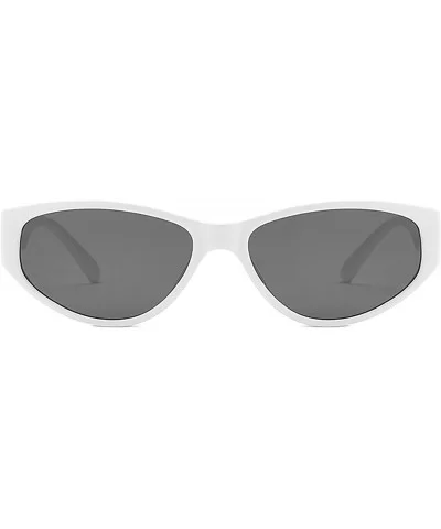 Retro Sunglasses for Women PC Resin UV400 Sunglasses - White - C818SARTTYU $12.23 Square