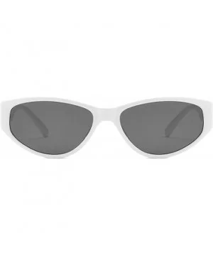 Retro Sunglasses for Women PC Resin UV400 Sunglasses - White - C818SARTTYU $12.23 Square