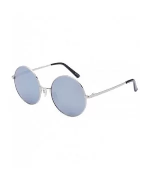 Oversize Vintage Round Sunglasses Mirrored Lens Unisex Polarized Sun Glasses - CL18UWOI9NX $14.75 Round