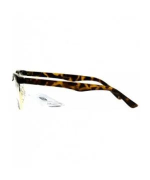 Retro Vintage Classic Half Rim Round Oval Clear Lens Eye Glasses - Tortoise Gold - CN183EZN9EK $8.99 Round