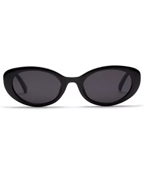 Oval Sunglasses Woman Summer 2018 Retro Sun Glasses Female Accessories UV400 - Full Black - CC18EH4RTT7 $5.54 Oval