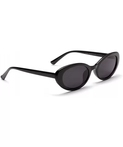 Oval Sunglasses Woman Summer 2018 Retro Sun Glasses Female Accessories UV400 - Full Black - CC18EH4RTT7 $5.54 Oval