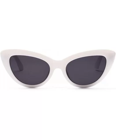 Ladies Sunglasses Sexy Retro Sun Glasses for Women Cat Eye Popular Gift Items - White With Black - CF18KLDIK74 $5.65 Cat Eye