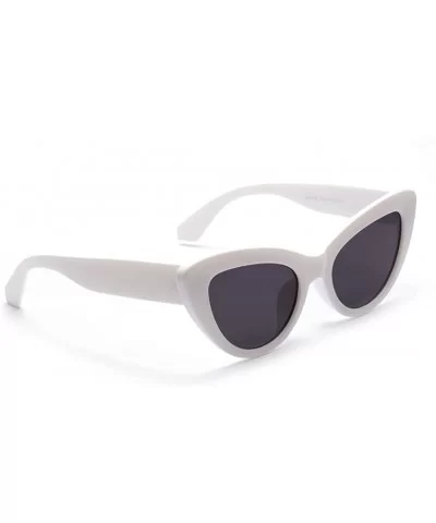 Ladies Sunglasses Sexy Retro Sun Glasses for Women Cat Eye Popular Gift Items - White With Black - CF18KLDIK74 $5.65 Cat Eye