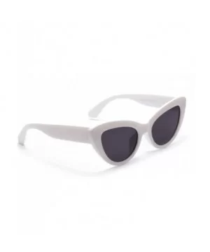 Ladies Sunglasses Sexy Retro Sun Glasses for Women Cat Eye Popular Gift Items - White With Black - CF18KLDIK74 $5.65 Cat Eye