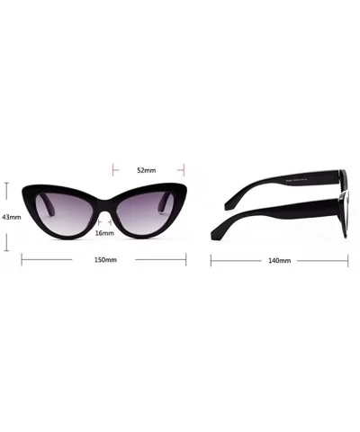 Ladies Sunglasses Sexy Retro Sun Glasses for Women Cat Eye Popular Gift Items - White With Black - CF18KLDIK74 $5.65 Cat Eye