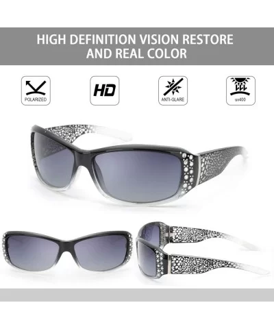 Rhinestone Polarized Sunglasses for Women - 100% UV400 Protection Driving/Fishing/Shopping Women Sunglasses - C11989Q9L8Z $16...