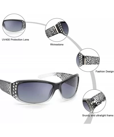 Rhinestone Polarized Sunglasses for Women - 100% UV400 Protection Driving/Fishing/Shopping Women Sunglasses - C11989Q9L8Z $16...