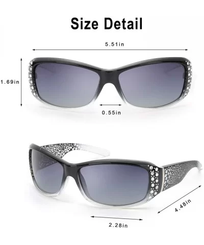 Rhinestone Polarized Sunglasses for Women - 100% UV400 Protection Driving/Fishing/Shopping Women Sunglasses - C11989Q9L8Z $16...