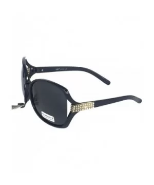 Oversized Vintage Rhinestone Polarized Sunglasses for Women - Black - CD180Z92GO5 $14.92 Oversized