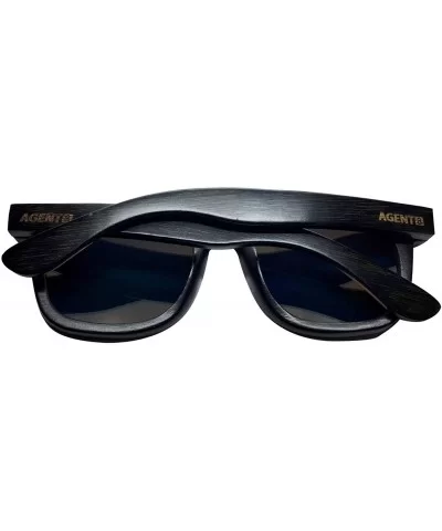 Unisex Bambooyah Bamboo Wood Polarized Sunglasses - Black/Ice Mirror - CG18UU0ZA3Z $34.44 Oval