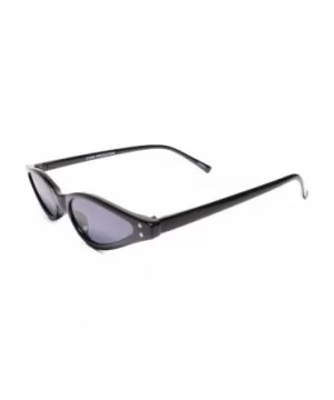 Stylish Womens Pointy Cat Eye Unique Narrow Slim Sunglasses - Black - CK18U2O3WA9 $8.46 Cat Eye