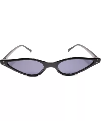 Stylish Womens Pointy Cat Eye Unique Narrow Slim Sunglasses - Black - CK18U2O3WA9 $8.46 Cat Eye